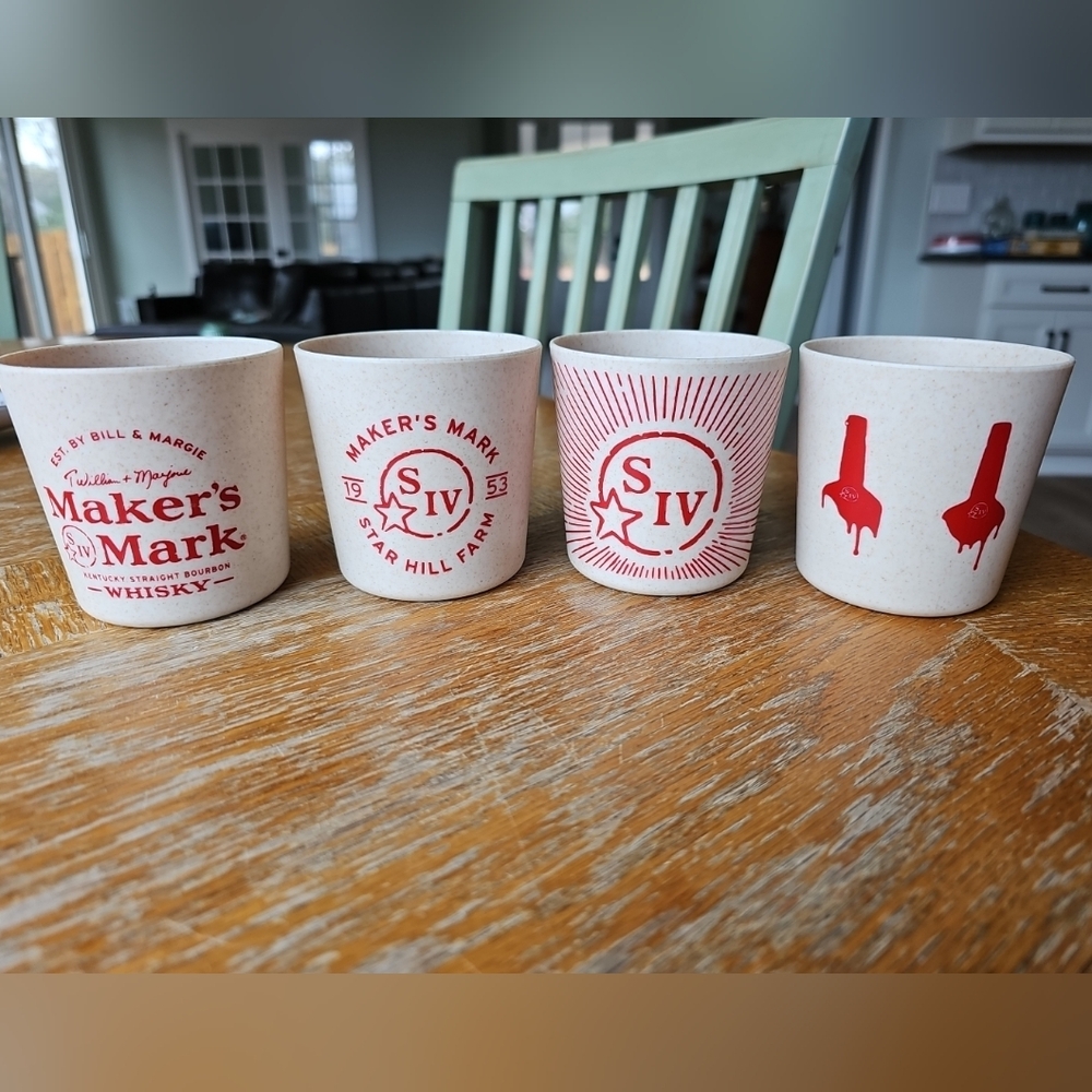 Maker’s Mark Bourbon Wheated Whiskey Cups - Set of Four
